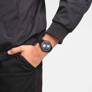Black Swatch Circled Lines Plastic | SVLN-40638